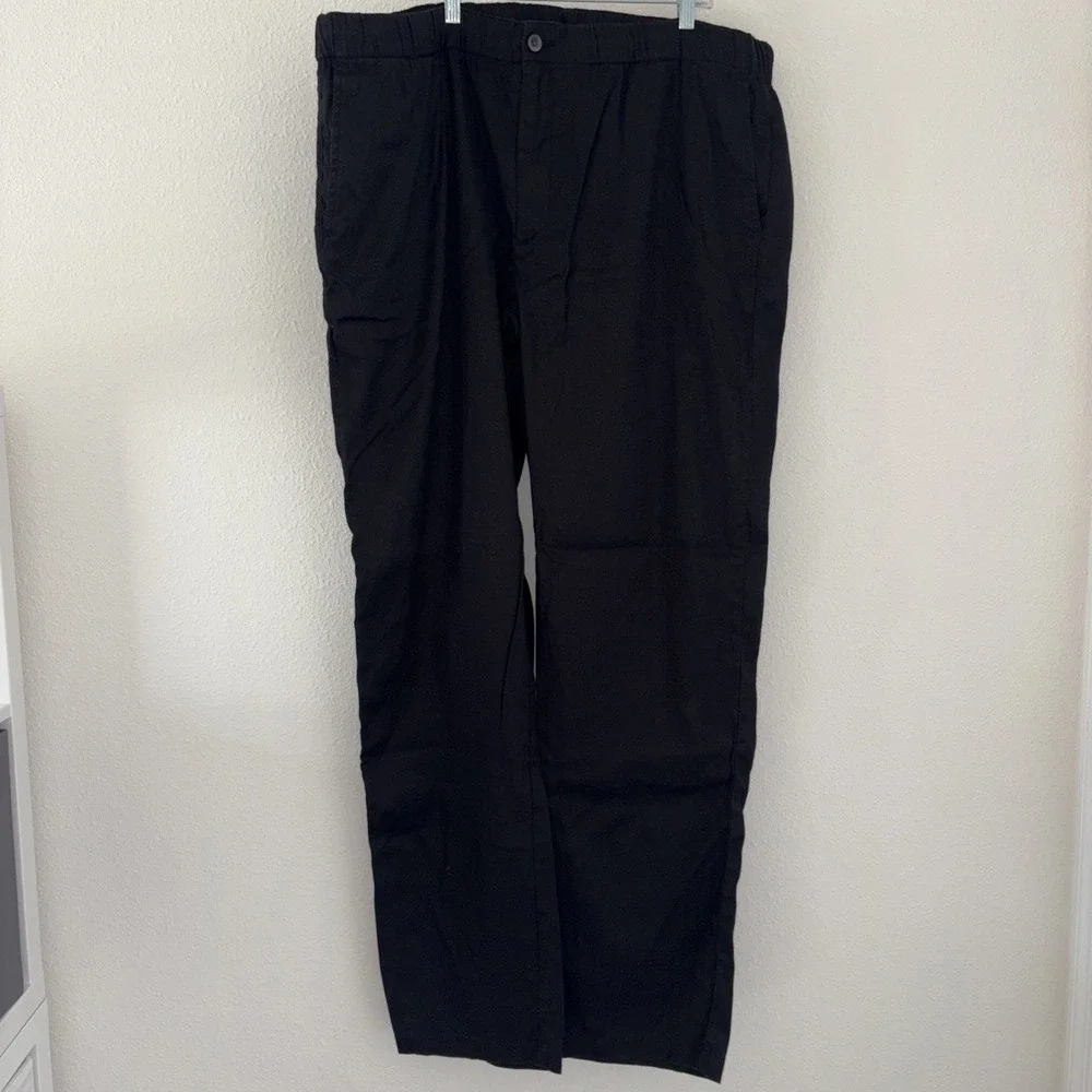 Tommy Bahama Men's Beach Coast Stretch Linen/Cotton Pants XXLT Resort Wear Black